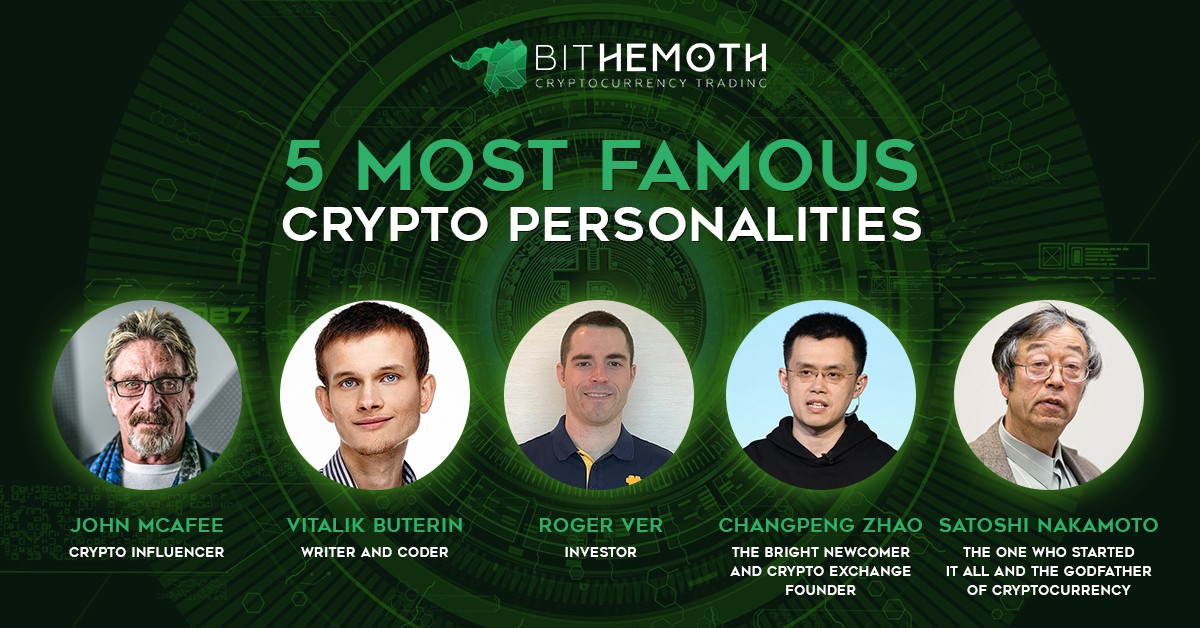 John McAfee & Ethereum (ETH) Founder Vitalik Buterin Atop 5 Most Famous Crypto Personalities