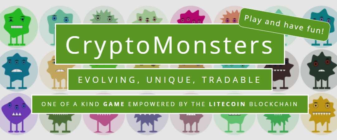  cryptomonsters litecoin blockchain running ethereum crypto-game kitties 