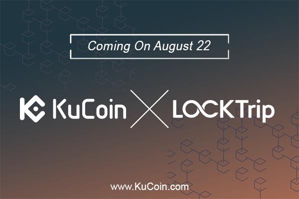  kucoin loc locktrip asset blockchain listing announces 