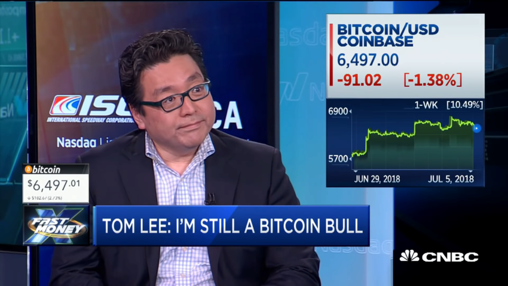 Tom Lee Clarifies: He Mantains His Prediction of BTC at 25K by The End of The Year 2