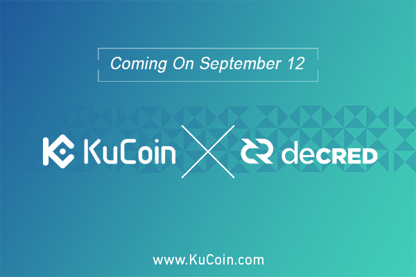 KuCoin Announces Its Listing Of Decred (DCR) To Their State-Of-The-Art Platform
