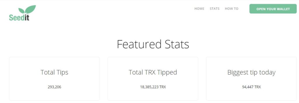 GoSeedit Reaches New Milestone with over 18 Million in Tron (TRX) Tipped to Date 11