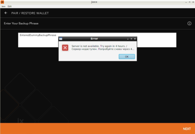 Fake Phishing Website Mimicking Jaxx Wallet Shut Down 15