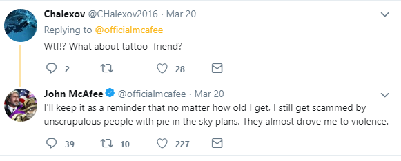 John McAfee Dismissed by Skycoin for Tweets About Whale Copulating 11