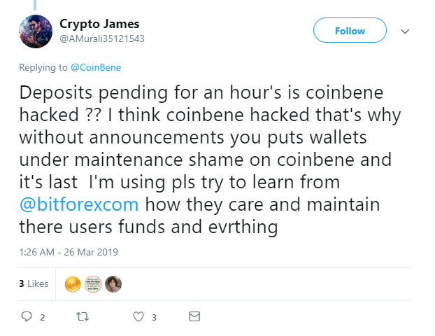 CoinBene Exchange: Maintenance Is Regular, No Hack Ever Took Place 11